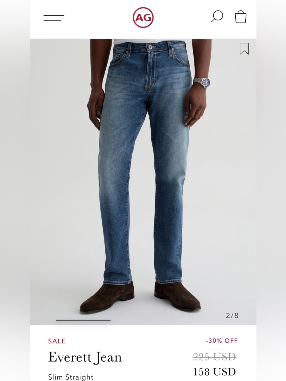 AG ADRIANO GOLDSCHMIED — Men’s Slim Straight Everett Jean